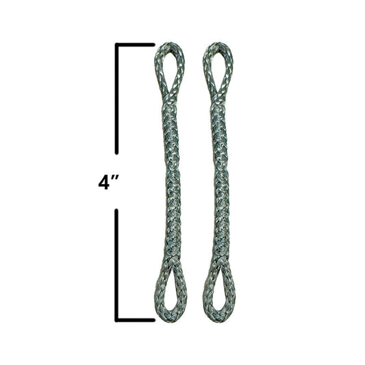 Slingshot Pigtail Loop-loop, 4 Inches, Grey (set Of 2)