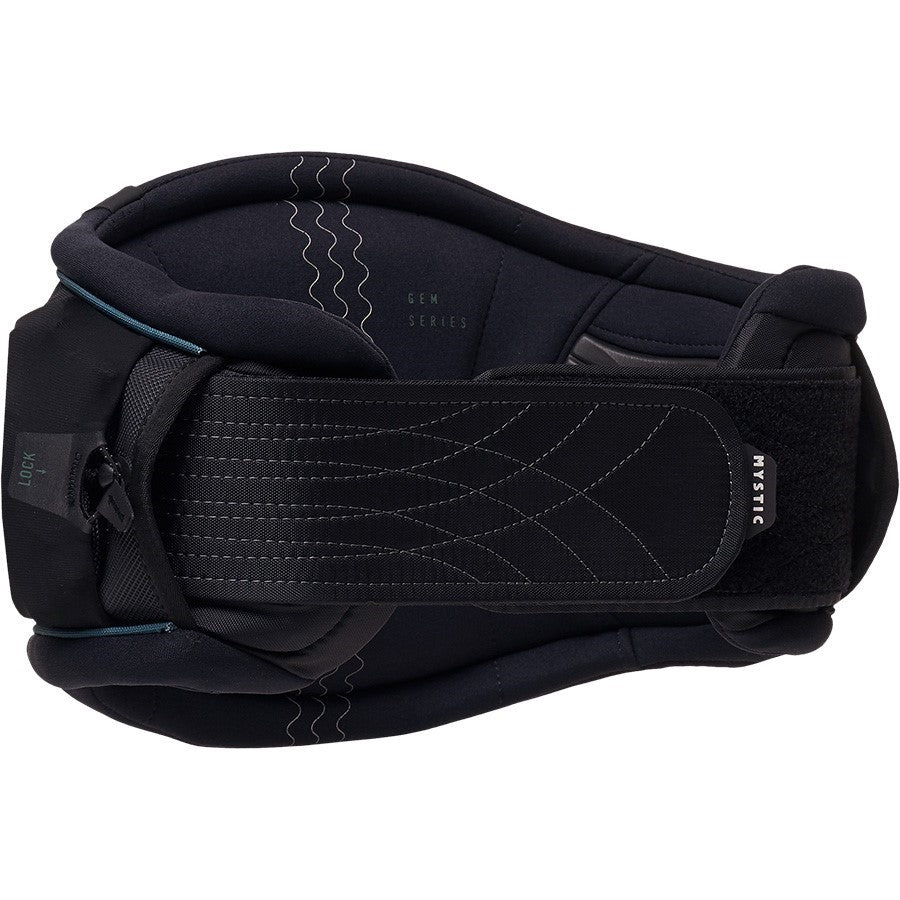  2023 Mystic Gem BK Womens Kiteboarding Waist Harness - Black/Glitter - 20% Off