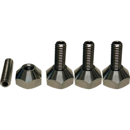  Foilite - M6 Titanium Hydrofoil Cone Nut Set - 4 Cone Nuts And 4 M6 Studs