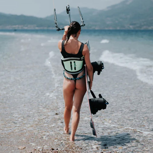  2024 Mystic Gem BK Womens Kiteboarding Waist Harness - Lime Green