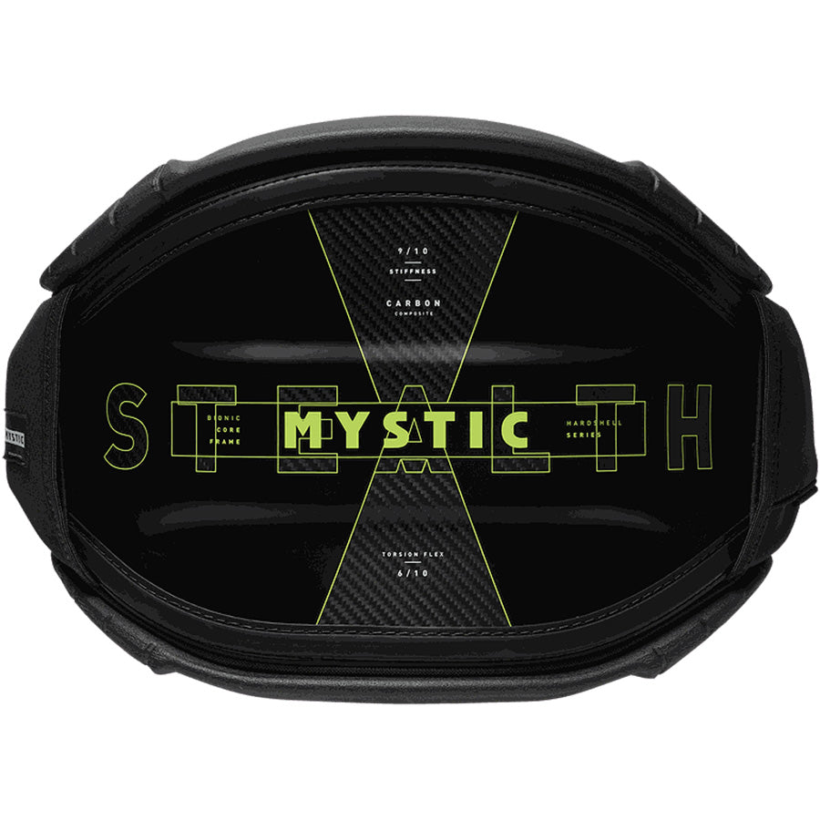  Mystic Stealth Kiteboarding Waist Harness - Black / Lime