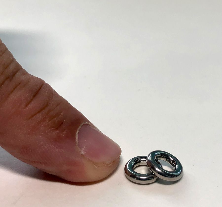  Micro Stainless Steel Ring - 10mm OD X 5mm ID