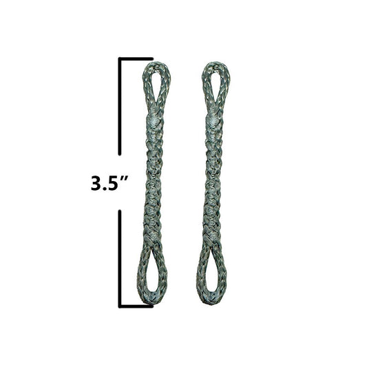  Slingshot Pigtail Loop-loop, 3.5 Inches, (Grey) (set Of 2)
